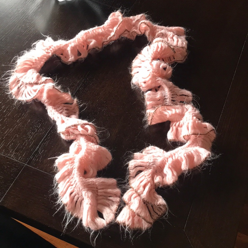 Pink Ruffle Scarf